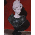 Life Size Western Lady White Marble Bust Statue Stone Woman Figure Sculpture